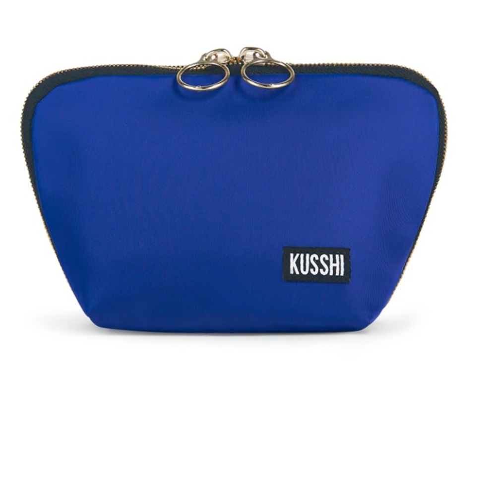 KUSSHI Vacationer Royal Blue Fabric Makeup Bag